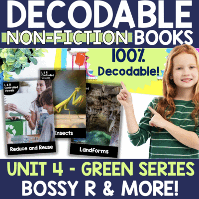 8 Non-Fiction ENVIRONMENTAL Books - Decodable Adventure Series - Bossy R